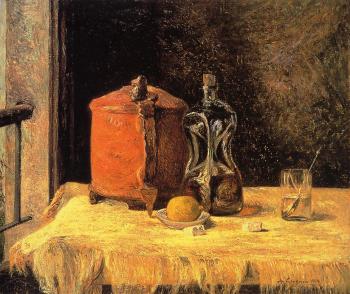 保羅 高更 Still Life with Mig and Carafe